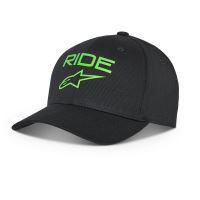 Kšiltovka RIDE TRANSFER HAT, ALPINESTARS (černá/zelená, vel. S/M)