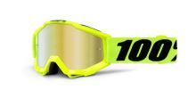 Brýle Accuri JR Fluo Yellow, 100% dětské (žlutá, červené chrom plexi s čepy pro slídy)