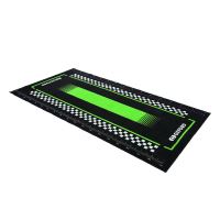 Textilní koberec pod motocykl PITLANE GREEN L, OXFORD (zelená/černá, rozměr 200 x 100 cm, splňující předpisy FIM)