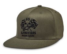 Kšiltovka DOUBLE CHECK FLATBILL HAT, ALPINESTARS (zelená/černá, vel. L/XL)