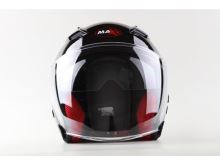 MAXX OF 878 Skútrová helma otevřená s plexi a sluneční clonou černá lakovaná