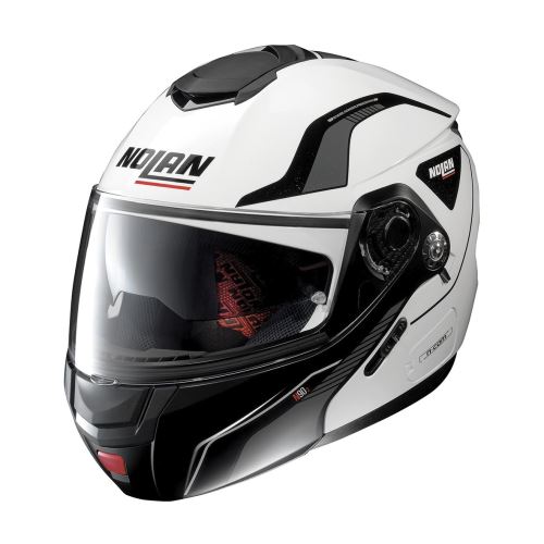 Moto helma Nolan N90-2 Straton N-Com Metal White 17