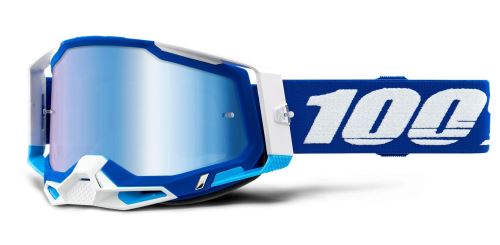 RACECRAFT 2, 100% brýle modré, zrcadlové modré plexi