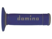 Gripy A190 (offroad) délka 123 + 120 mm, DOMINO (modro-šedé)