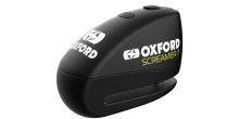 Zámek kotoučové brzdy SCREAMER 7, OXFORD (integrovaný alarm, černý/černý, průměr čepu 7 mm)